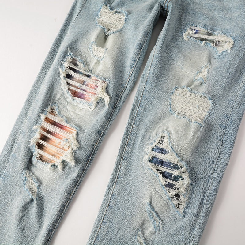 Amiri Jeans Hole & Patch Stretch Slim Fit #6637
