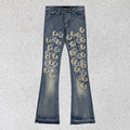Amiri Jeans Trendy Sticker Embroidered Jeans