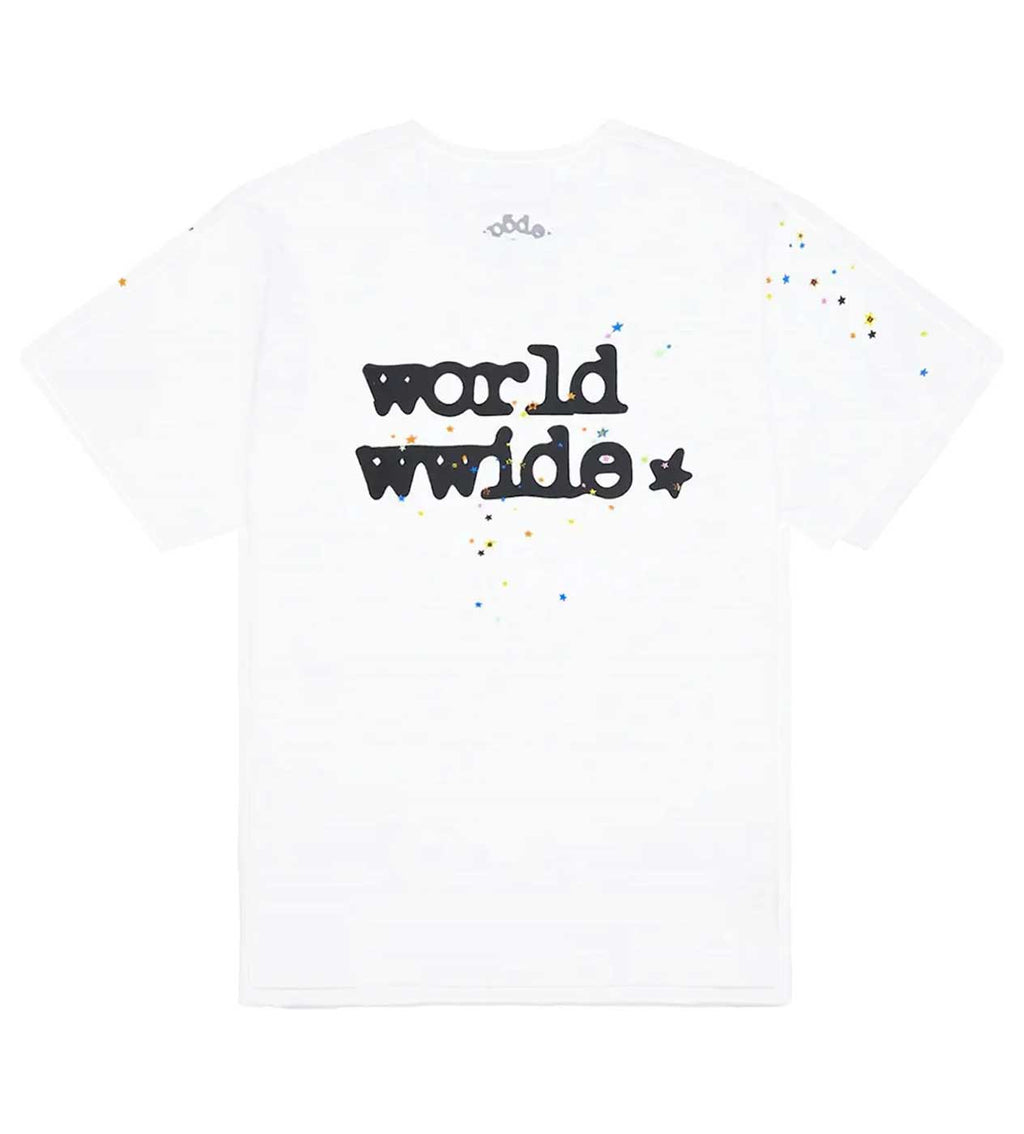 Sp5der Women's Worldwide Baby Tee White