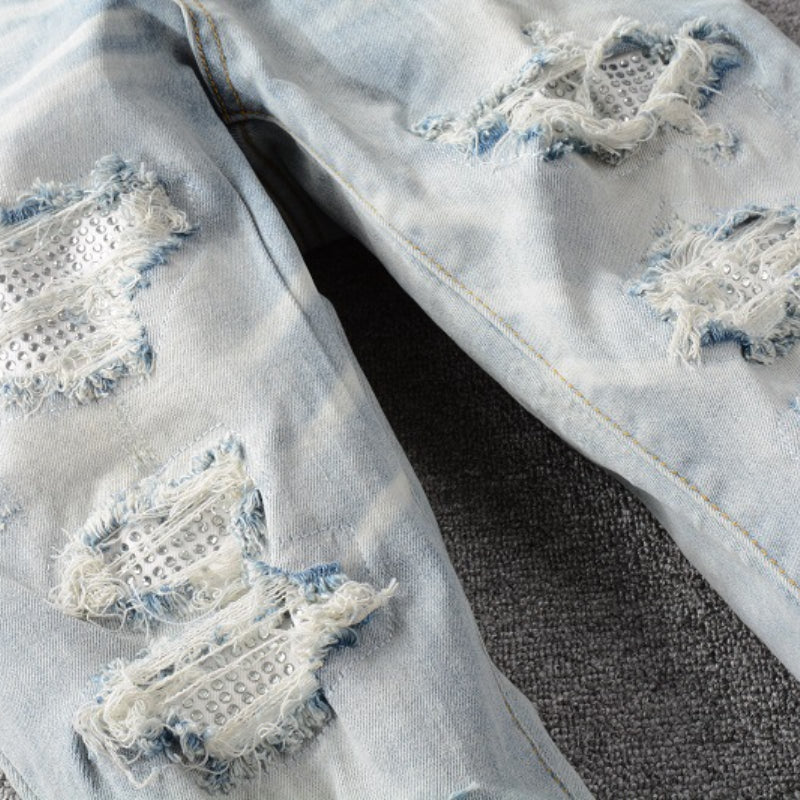 Amiri Jeans Casual Hip Hop Slim Jeans Men #808