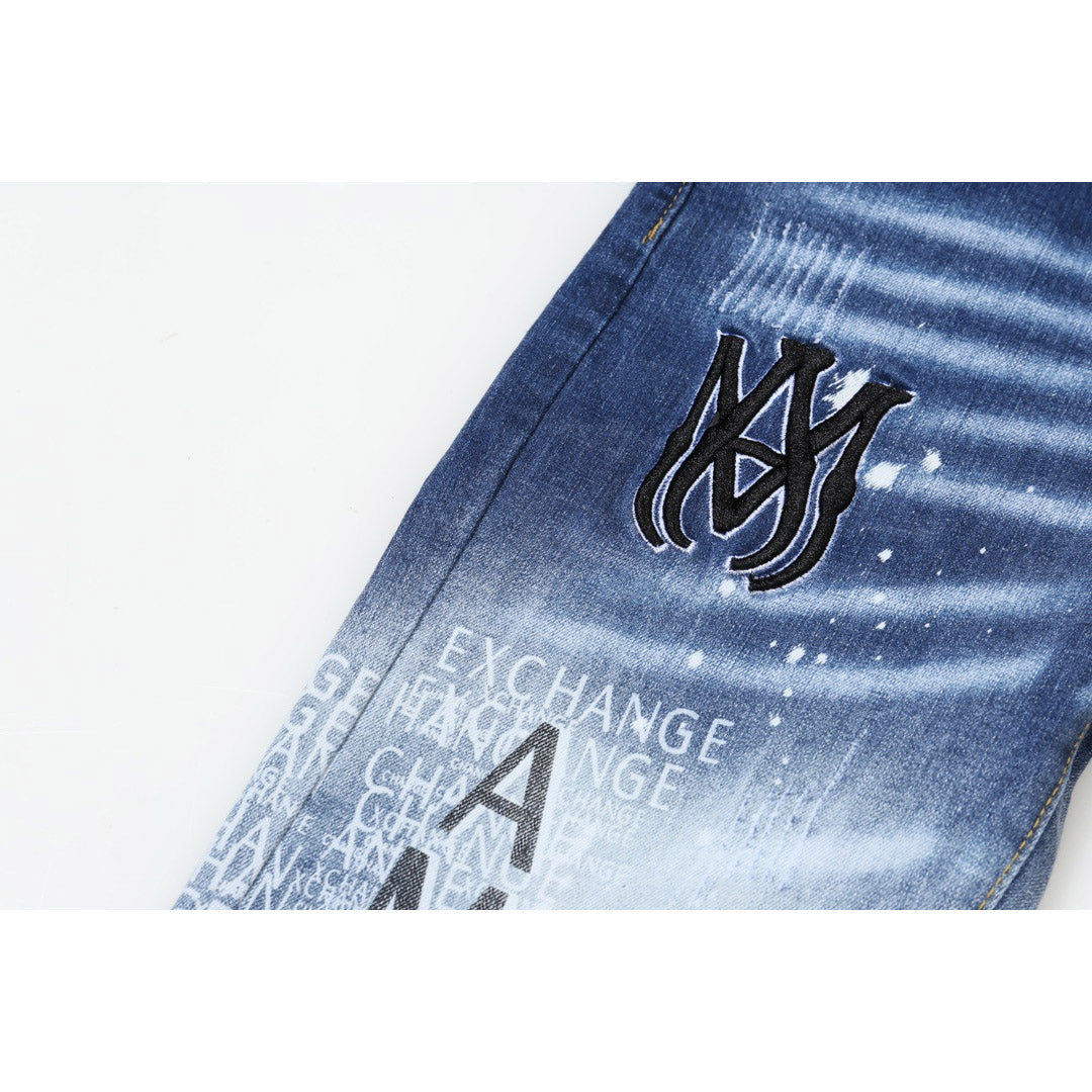 Amiri Jeans Sticker-Embroidered Jeans