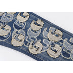 Amiri Jeans Trendy Sticker Embroidered Jeans